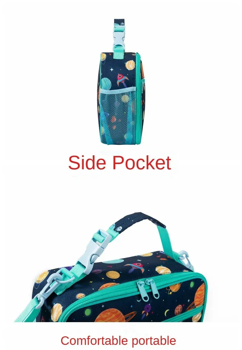 Manufacturers Custom Hand-held Thermal Kids Insulated Lunch Box Bag for Boys and Girls for School and Travel