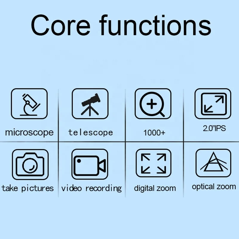 Pocket Microscope & Telescope for Kids 2 Lens in 1 BROSMART F1 Kids Camera Toy Binocular Portable Microscope Kit Kids 8-12 years