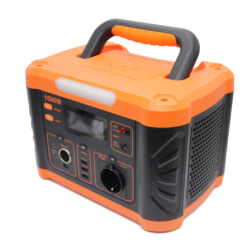 Solar Renewable Energy Storage System Inversor de corriente 12v a 220v Emergency 1000W Portable Power Station Generator