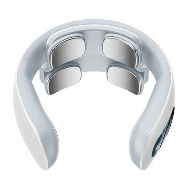 EMS TENS pulse dual pressure point kneading neck protector warmer massager heating neck cervical massage machine device