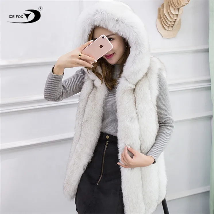 Wholesales Fashion Women Real Fox Fur Vest For Women Real Fox Fur Gilet