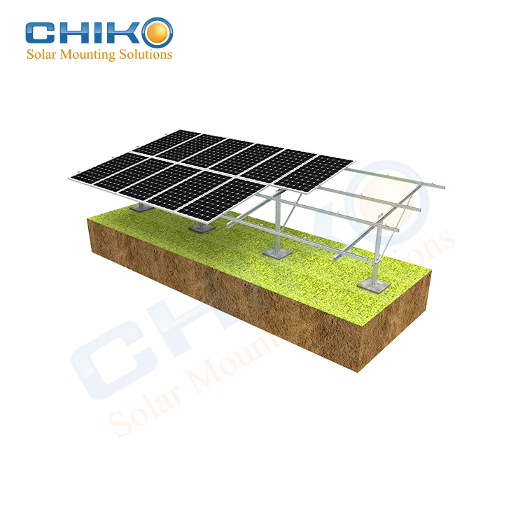 Cost effective pv ground racking system solar panel pole mounts