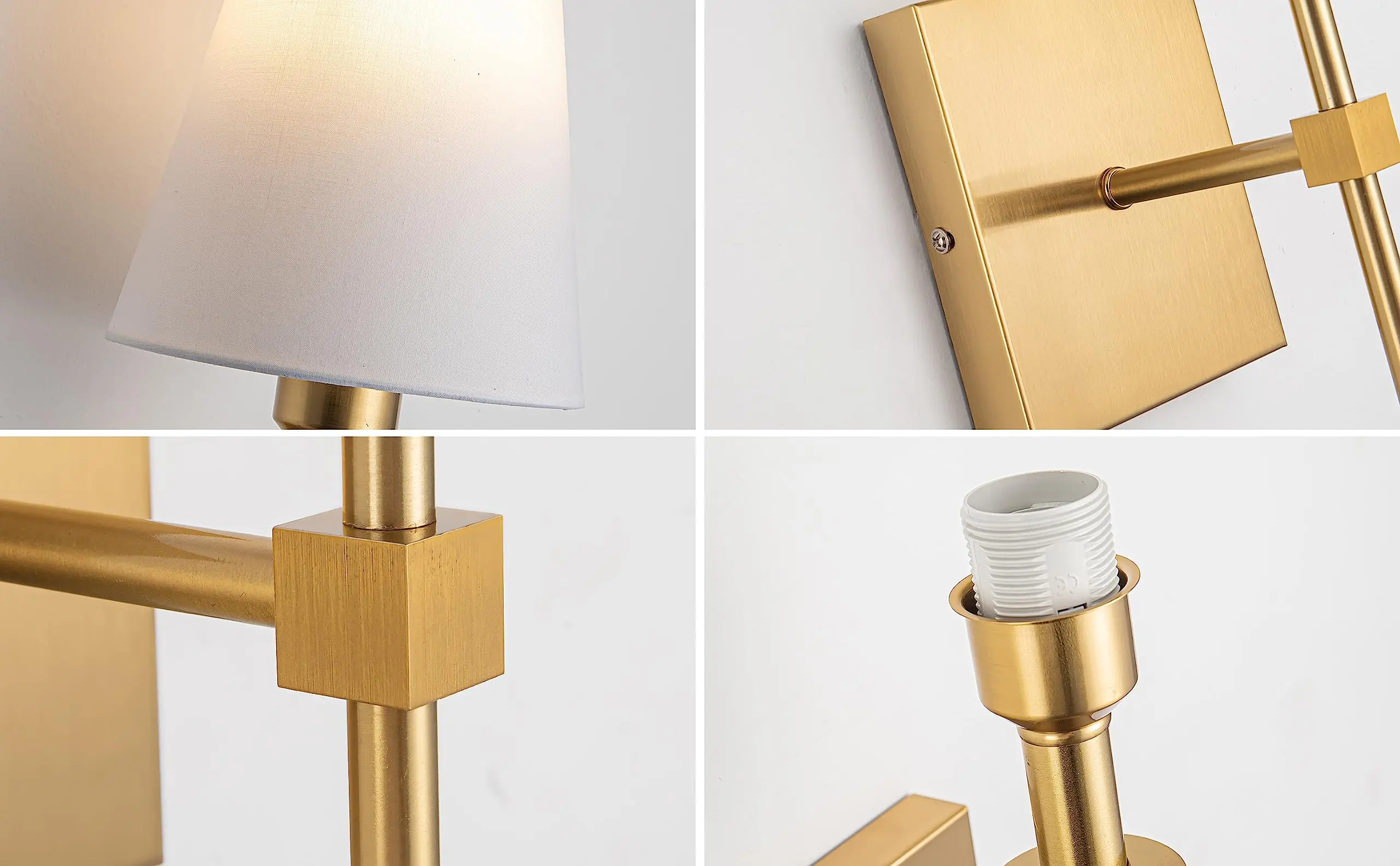 Wall Light Battery Operated Sconce Set Of 2 not Hardwired Fixture,Wall Sconce With Remote Dimmable Light Bulb