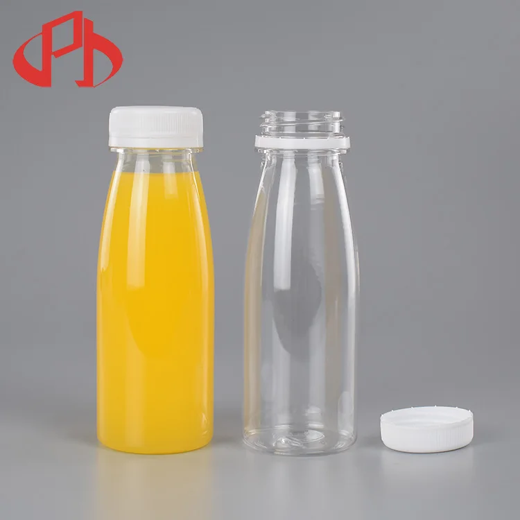 Top quality 200ML PET round plastic beverage bottle water drinking bottle milk tea bottle