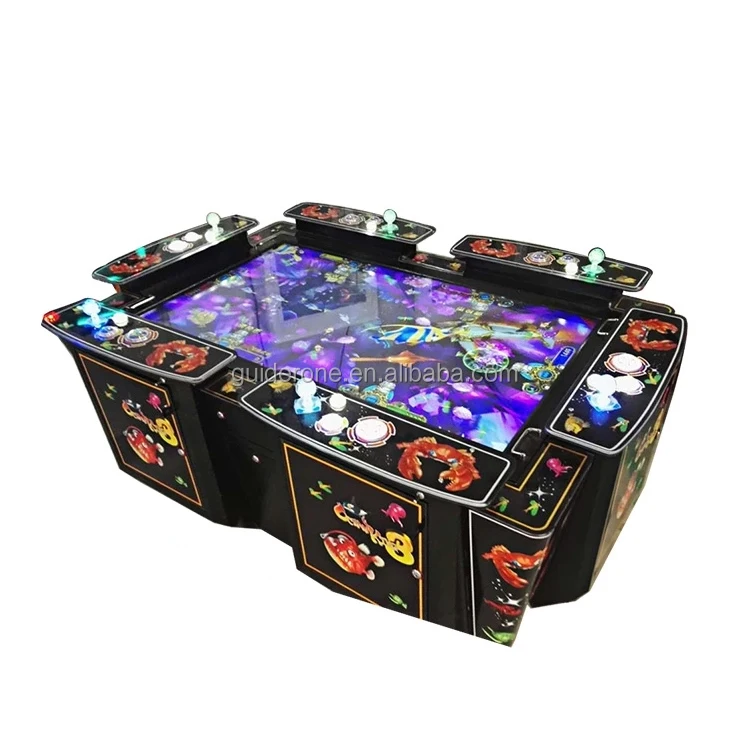 Coin Operated Games Popular 6 Players Shooting Fish Game Table Machine Ala ddin Ad venture