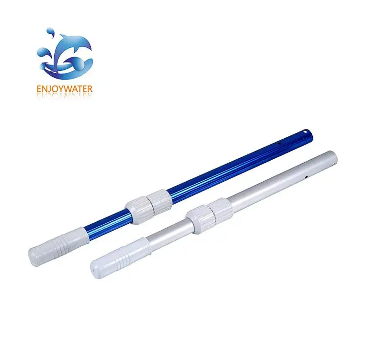 Swimming Pool Piscina 2-Section Telescopic Pool Pole Extendable Tube Ribbed/Smooth Aluminium Alu Pole for Pool