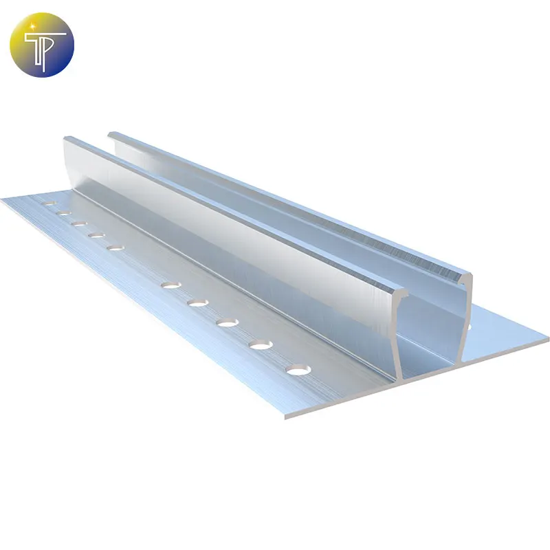 TouchPV PV Solar Panel Bracket Frame Trapezoidal Metal Roof Mounting System Aluminum Alloy Mini Rail Mounting