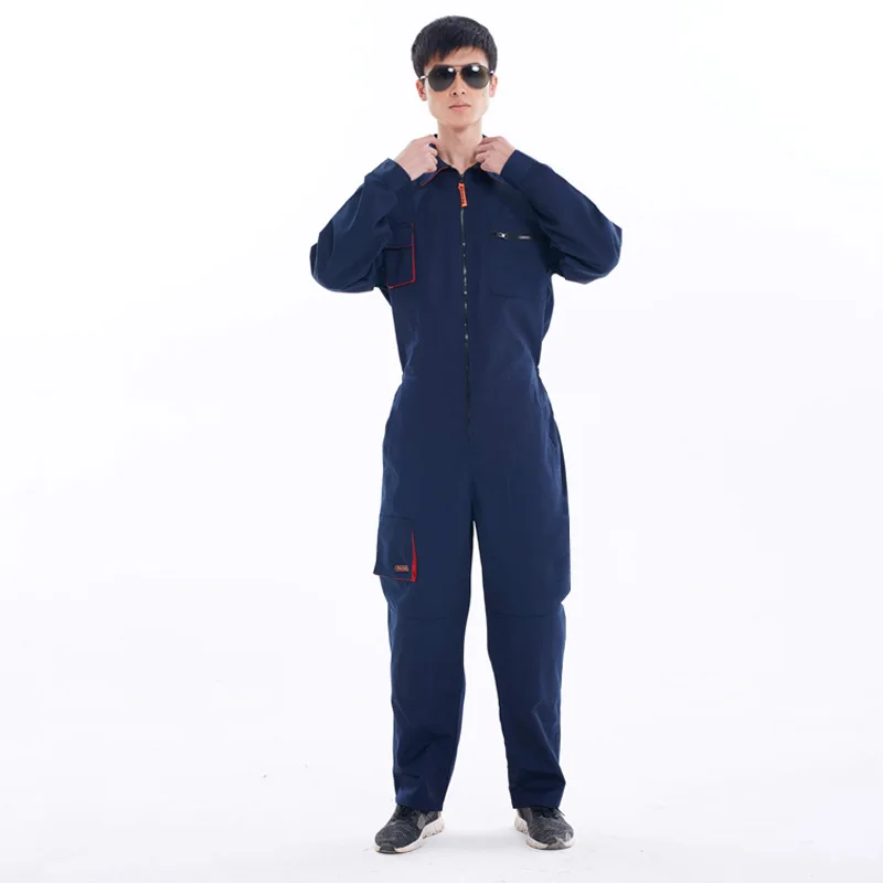 Thickened wear-resistant workshop clothing Large zipper pocket Workwear overalls set work Clothes Uniform Workwear