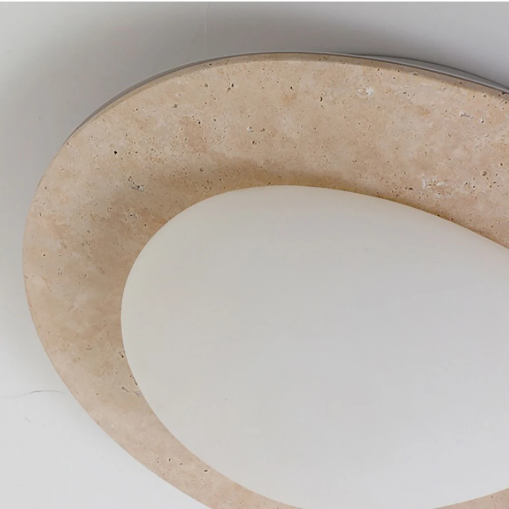 Creative original wood color pebbles living room entrance ceiling light popular iron living room restaurant LED ceiling lamps