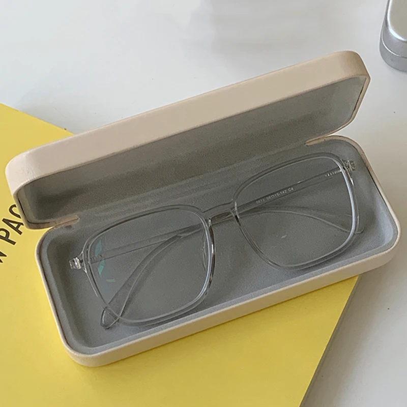 New Cool Square Luxury Custom Logo moq 1pc Multi Colors PU Stain Resistant Large Volume Glasses Boxes With Free