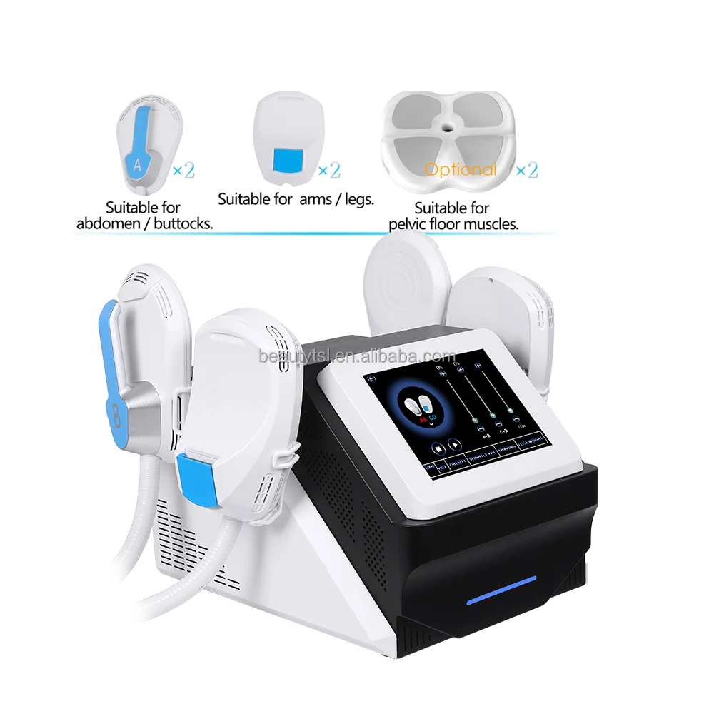 4 Handles rf optional portable ems neo hiemt high intensity focused emslim super ems nova sculpting machine