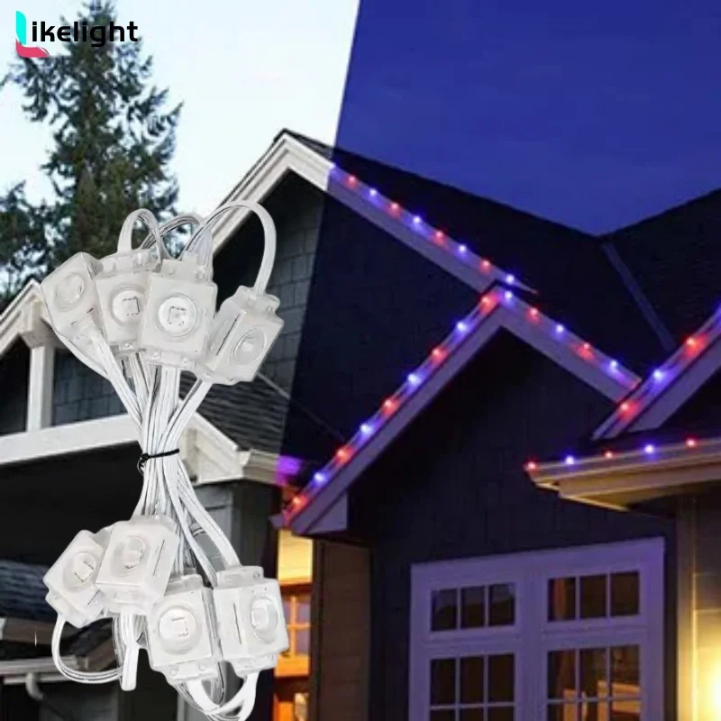 Permanent Christmas Track Lights 36V WS2811 RGBIC SMD5054 LED Christmas Light IP67 Waterproof Outdoor Decorative Lighting
