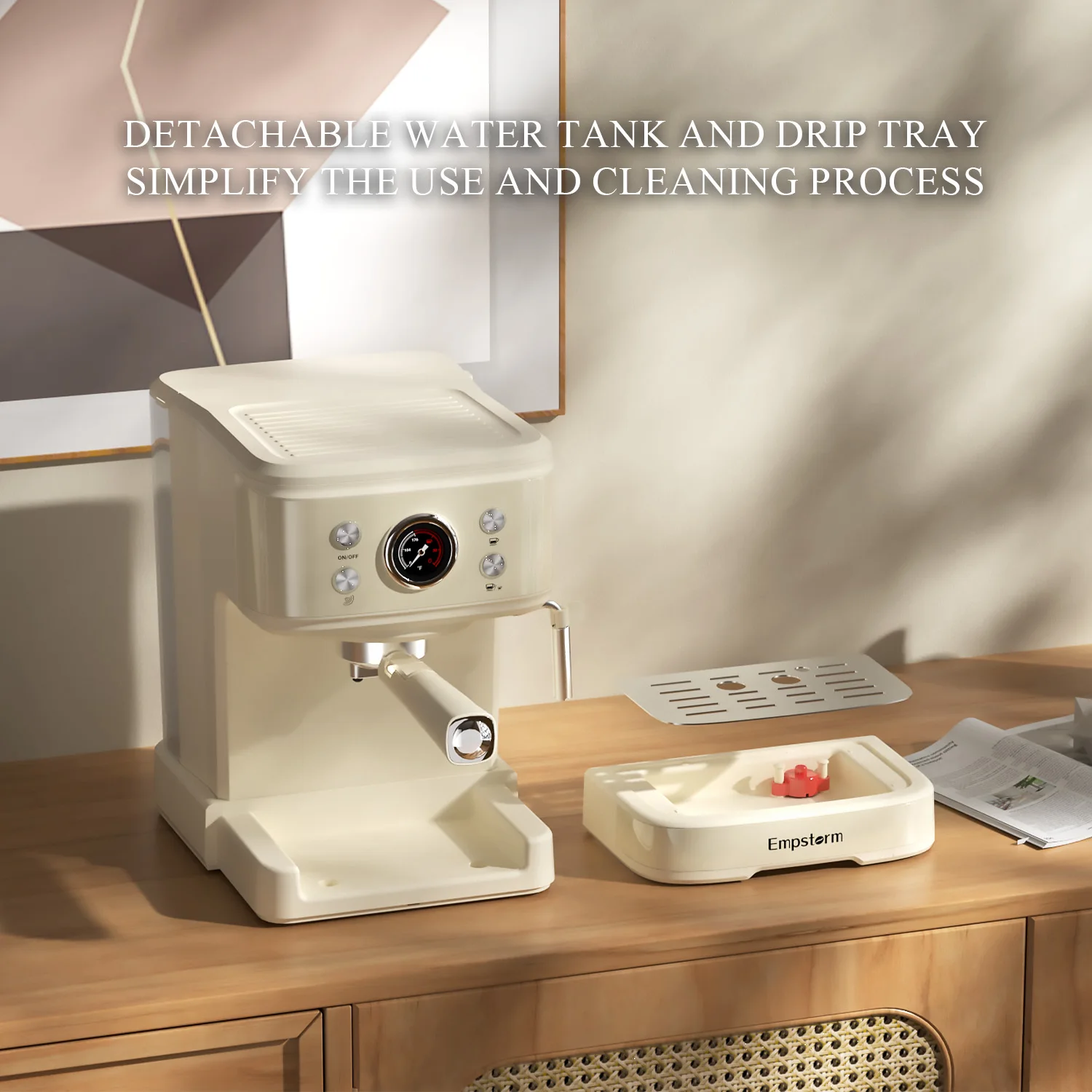 Empstorm 04E portable machine white Americano Cappuccino 2in1 brew coffee simple capsule coffee maker for retail and wholesale