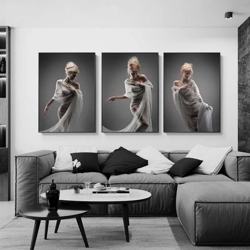 Modern bedroom decorative painting art figure hotel home beauty hanging painting living room sofa background painting