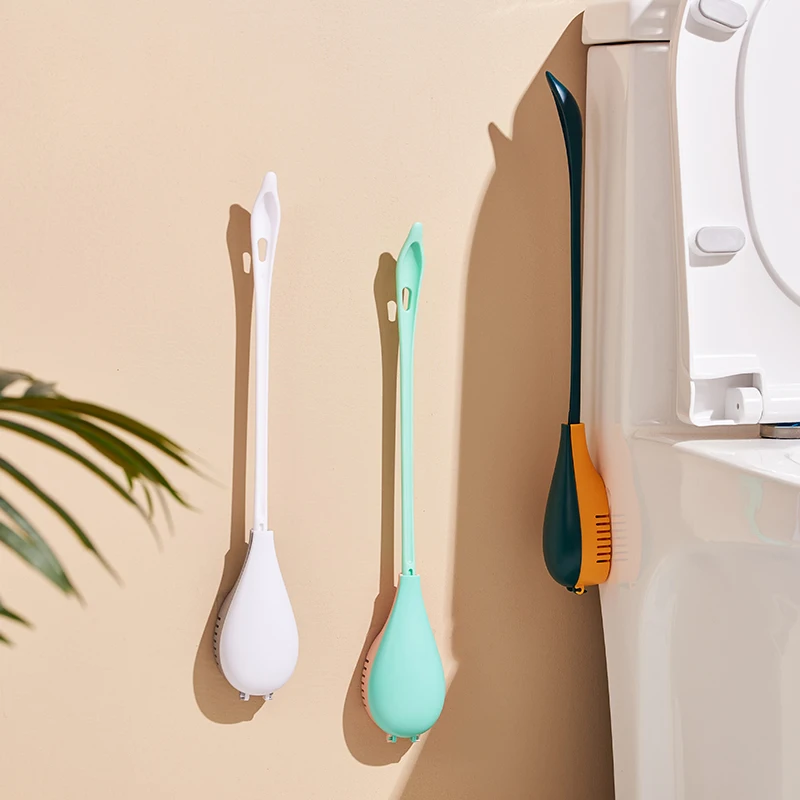 Sanga 2022 Amazon New Big Goose Design Wholesale 2 in 1 Long Handle Cleaning Wc Borstel Wall Mounted Toilet Brush & Holder
