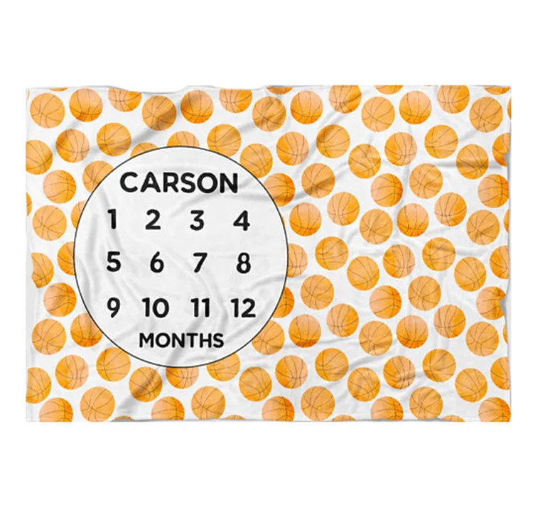 
Custom Pattern Multi Size Baby Photo Prop First Year Monthly Milestone Blanket Set for Infant 