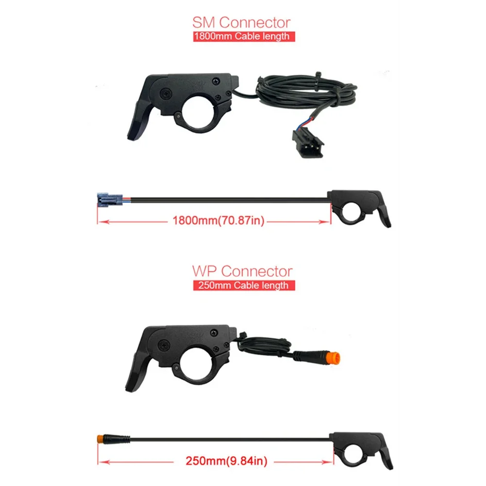 TT-009 36V 48V 60V 72V Thumb Throttle Left Right Universal SM Water Prooof Ebike Thumb Throttle for Electric Bicycle Scooter