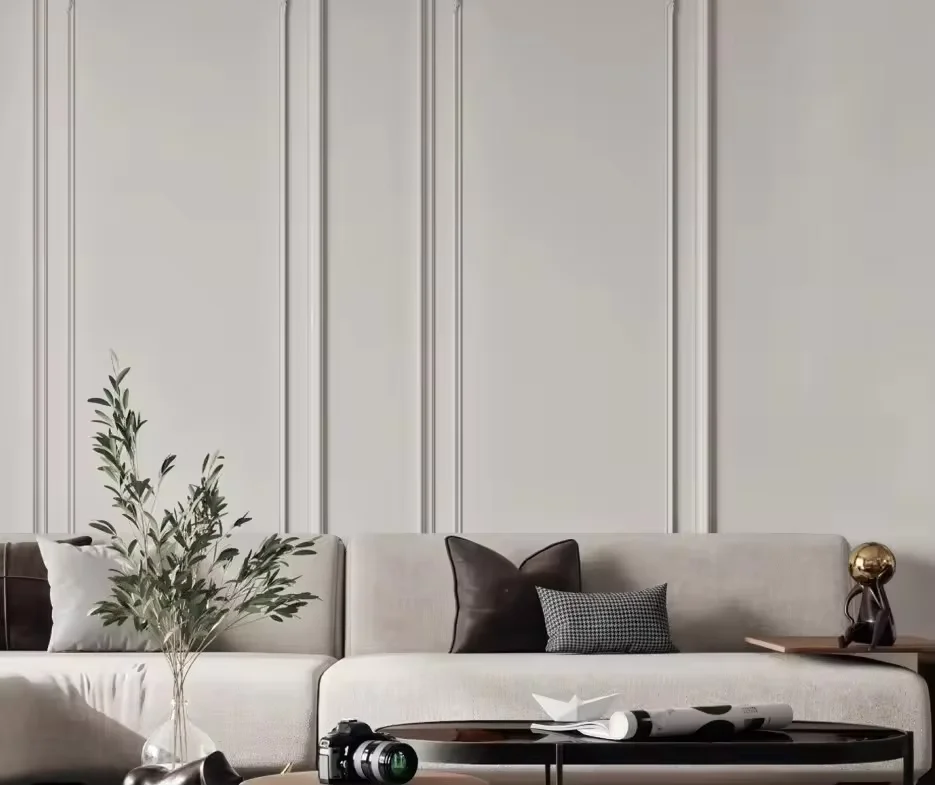 White Board Indoor PS Skirting Boards Modern Design for Hotel Wall Decoration