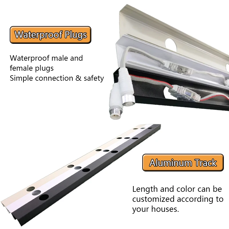 Permanent Outdoor Christmas Point Lights Modules For Roof And Eaves Decoration White Track Rgbic Led Exterior Home Lights