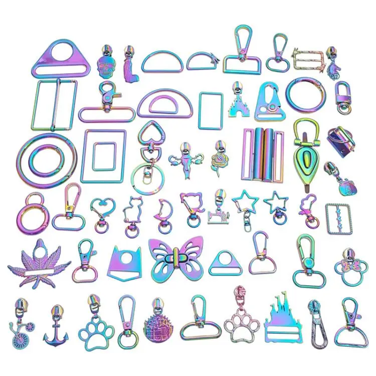 High Quality Zinc Alloy Metal Swivel Snap Hook Bag Hardware Accessories D Ring Square Ring O Ring Connection Buckle