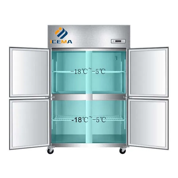 Wholesale Customization  commercial household small 4-door freezer Configuration tray energy saving fridge