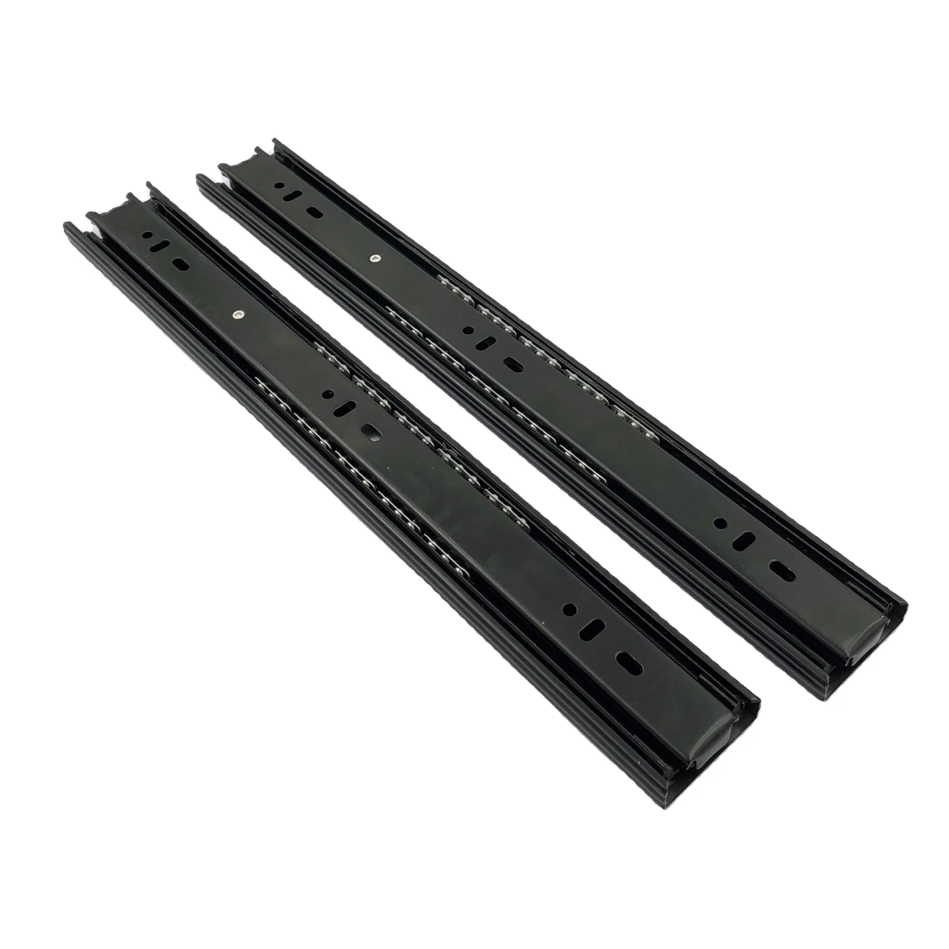 Custom 3 Folding Metal Heavy Duty Drawer Guide Concealed Cabinet Furniture Rails Cheap Push Open Ball Bearing Slides Rail