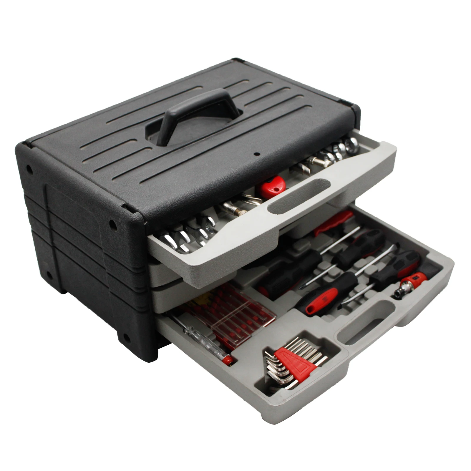 100pcs Four-level plastic drawer for hand tools screwdriver pliers hex key tools large tools box vde