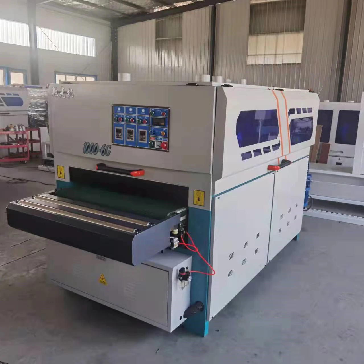 Wood Polishing Machine Automatic Combination Door Cabinet Wood disc Brush Polish Sanding Sander Machine