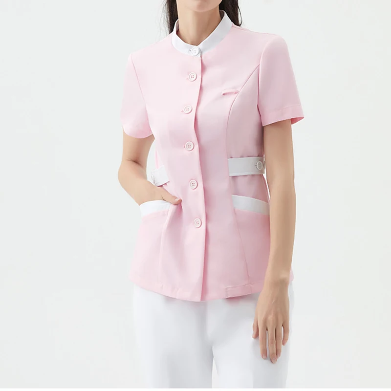 Asian Thai Korean Housemade Female Tunic Fitted Spa Hair Dresser Care Pet Grooming Uniform