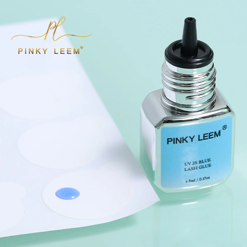 Pinky Leem Wholesale Portable LED Lamp for Eyelash Extensions Led 1 Second blue Lash Glue Medical Grade Lash Glue
