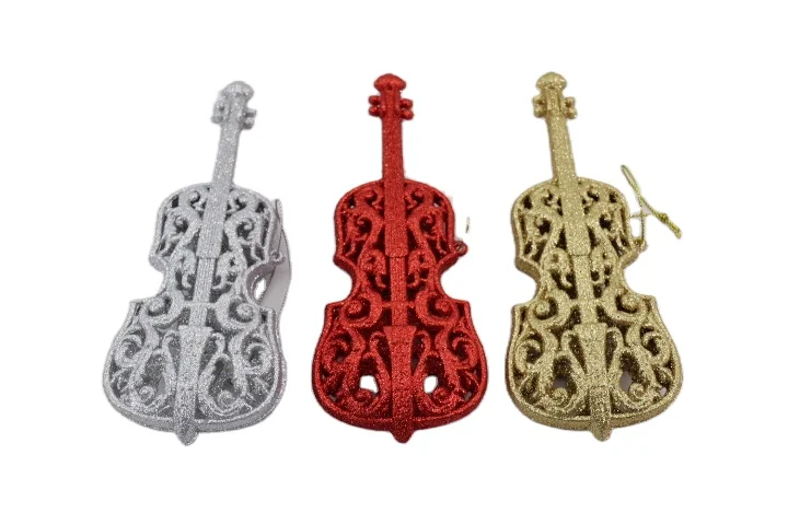 Guitar Miniature Exquisite Plastic Mini Guitar Model Display Decoration Home Coffee Decorative Christmas Tree Ornament