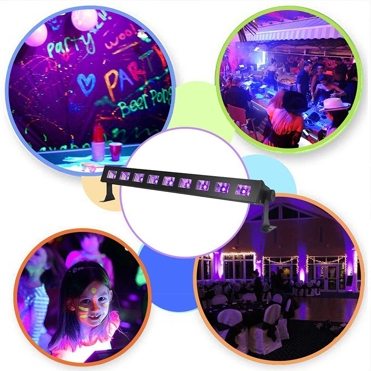 9x3w wall wash led uv black light bar for Halloween decorate