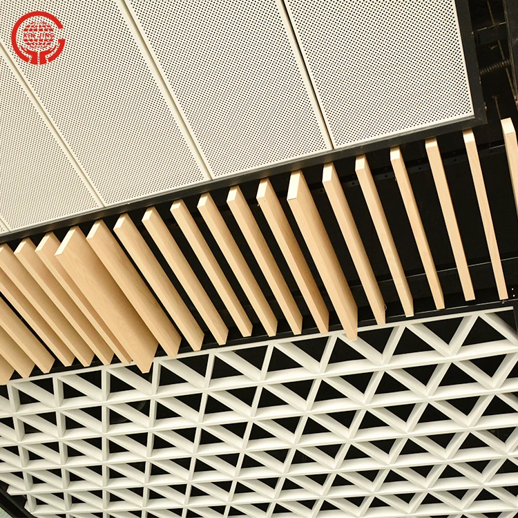 (patented product)Wood Color Metal Strip False Ceiling Water Drop Baffle Ceiling
