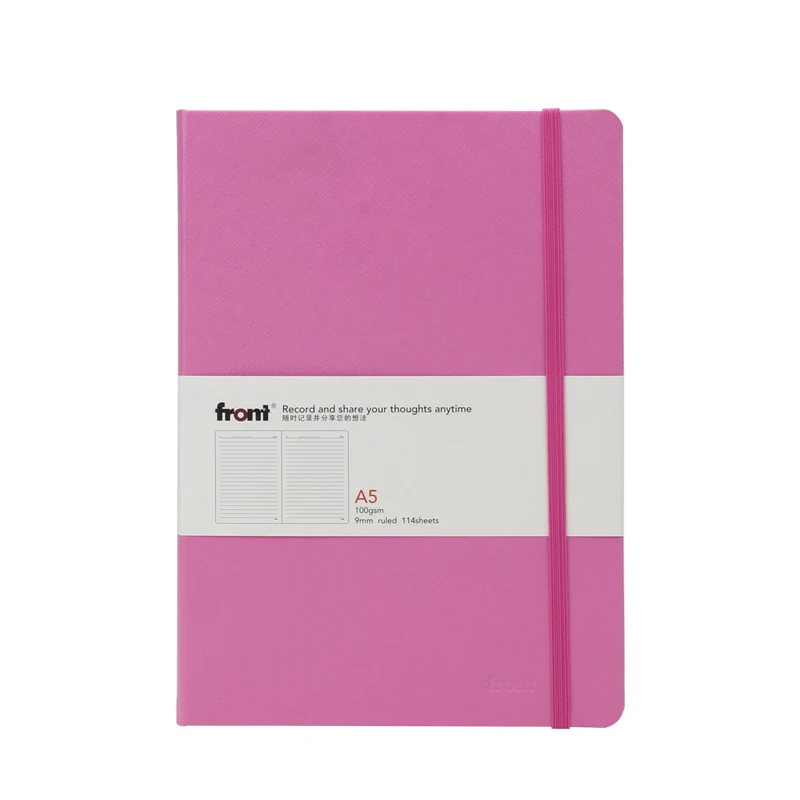 
Wholesale FRONT A5 PU leather notebook blue journal notebook dotted grid blank leather journal book hard cover notebook 