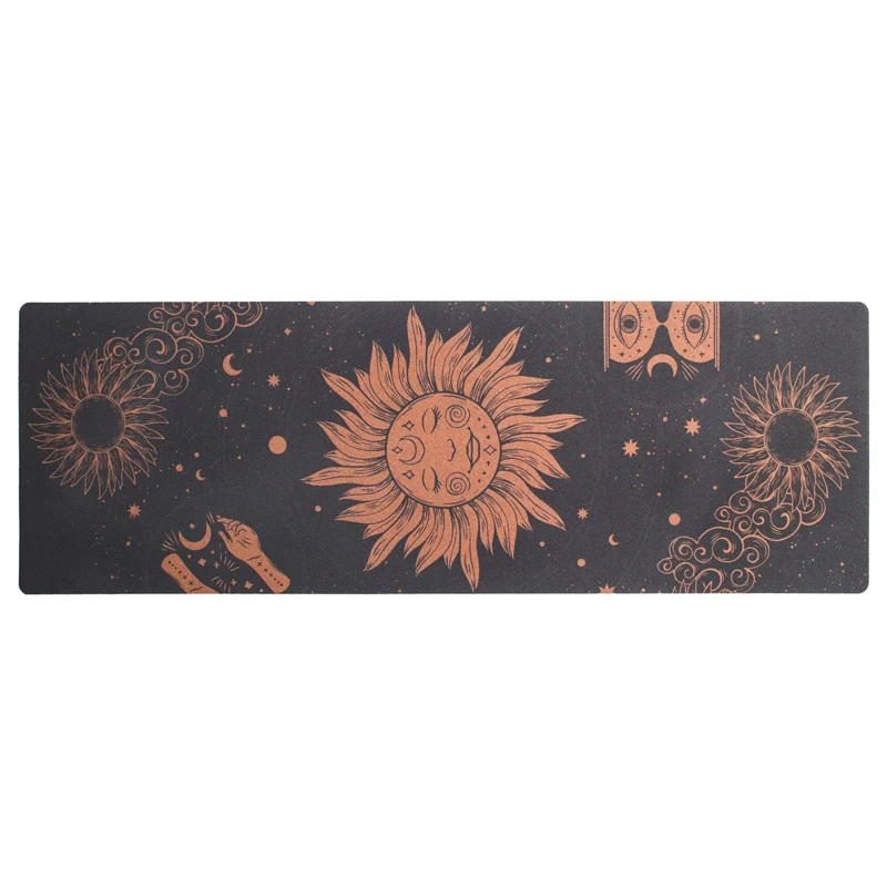 Good Quality New Arrivals Eco Friendly fitness exercise mat for yoga Natural Tree Rubber Cork Rubber Yoga Mat Customs logo