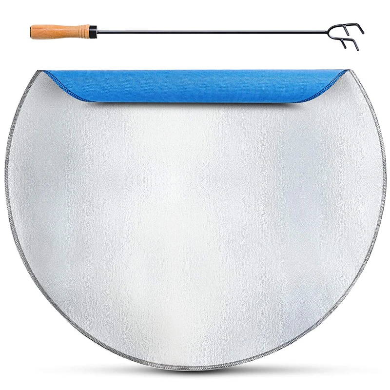 Wood Burning Charcoal Grill Fire Pit Mat Round Ember Mats Fire Pit Pad For BBQ Smoker