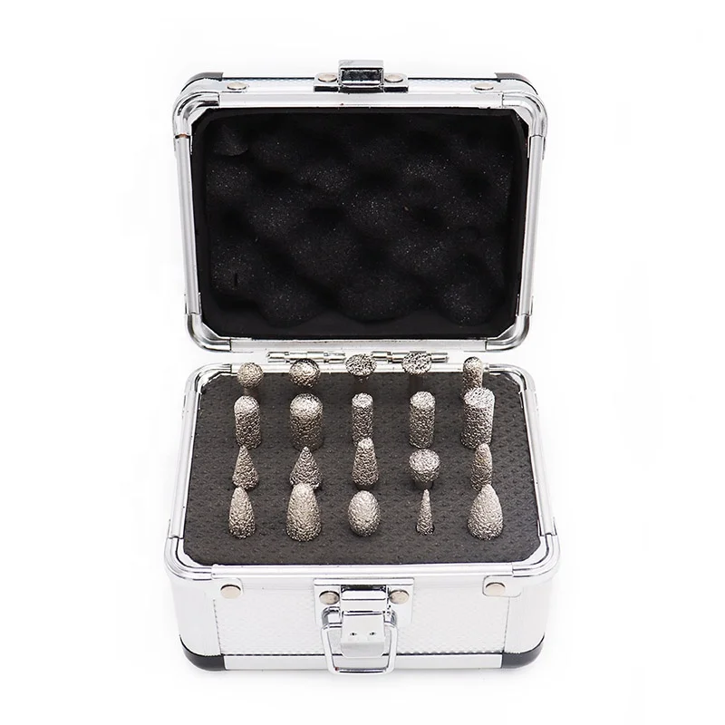 Brazed Diamond Burrs Polishing Bit for Stone Concrete Ceramic Cone Type Diamond Milling Cutter Carving Diamond Grinding Heads