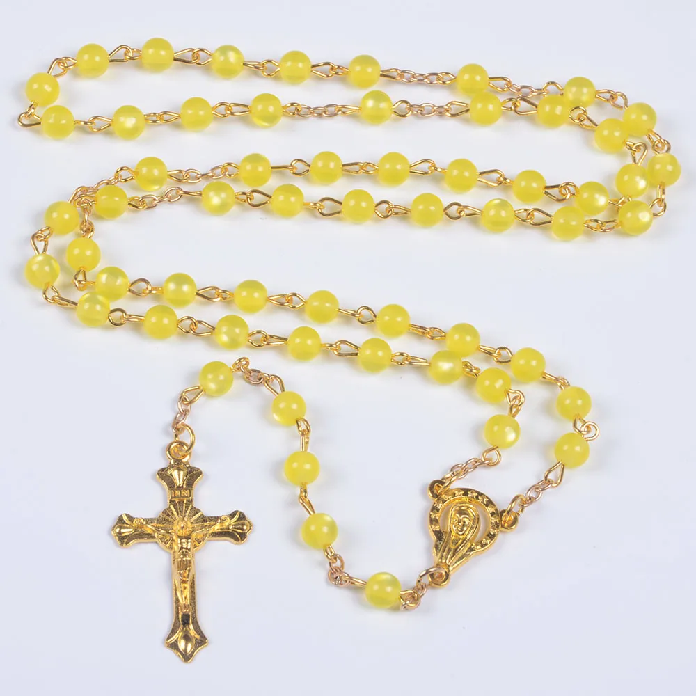 High Quality Cheap Beaded Necklace Religious Rosarios Catolicos YIWU Plastic Rosary