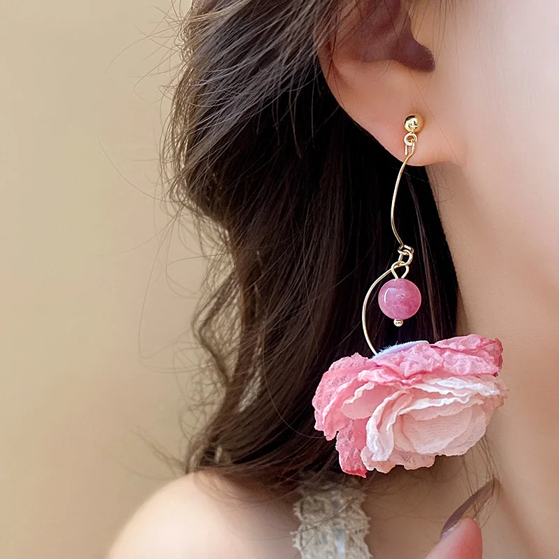 Vintage Floral Drop Earrings Girls Classic New Spring/Summer Collection Sweet Versatile Heart Design Wholesale Christian Jewelry