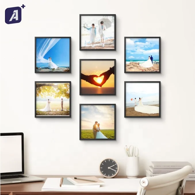10x10inch Sticky Photo Frame Collage Set Adhesive DIY Picture Frame on Wall