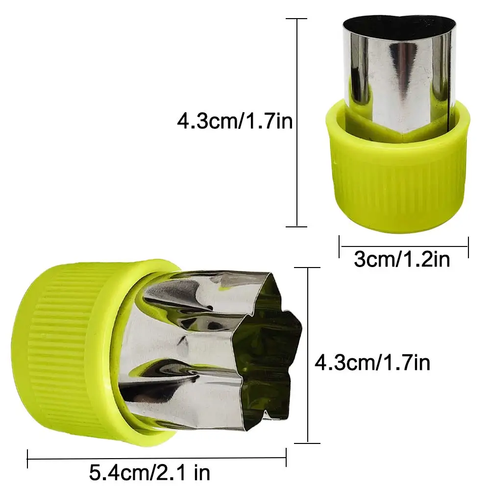 8Pcs Kids Food Cookie Cutter Shape Set for Fruit Vegetable Salad, Cartoon Animal/Flower/Star/Heart Shaped Cookie Stamps