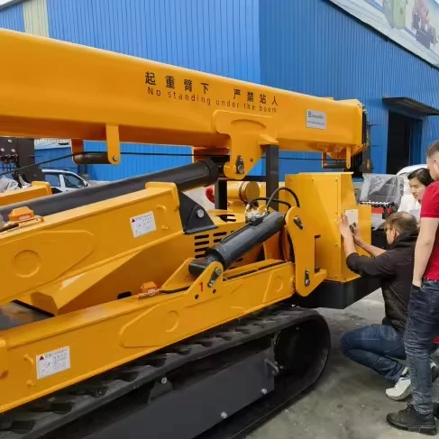Wireless Remote Control Elevator Crawler Cranes 3 Ton Mini Crawler Spider Crane