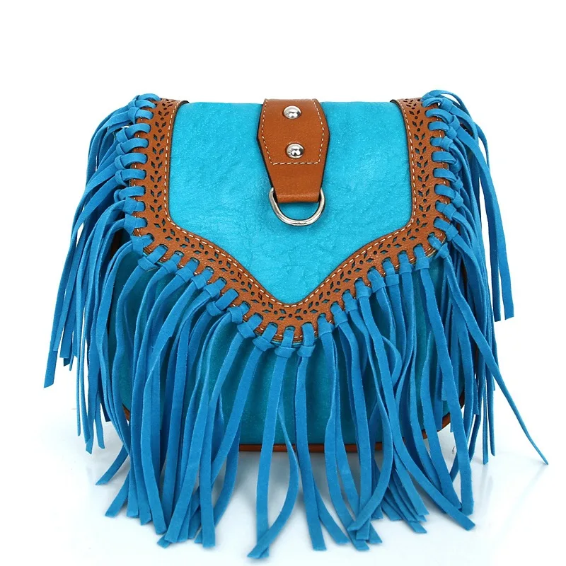 Carpet Crochet Tote Custom Tassel Crossbody Cowboy Bag Boho Fringe Messenger Bags Bohemian Leopard Tote Bags Handbag