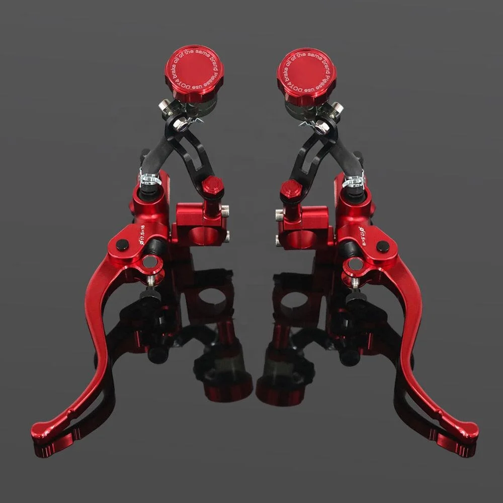 17.5RCS 7/8' 22mm Motorcycle Handlebar Lever Master Cylinder Levers Hydraulic Brake Pump Clutch Handle Reservoir Set for bike
