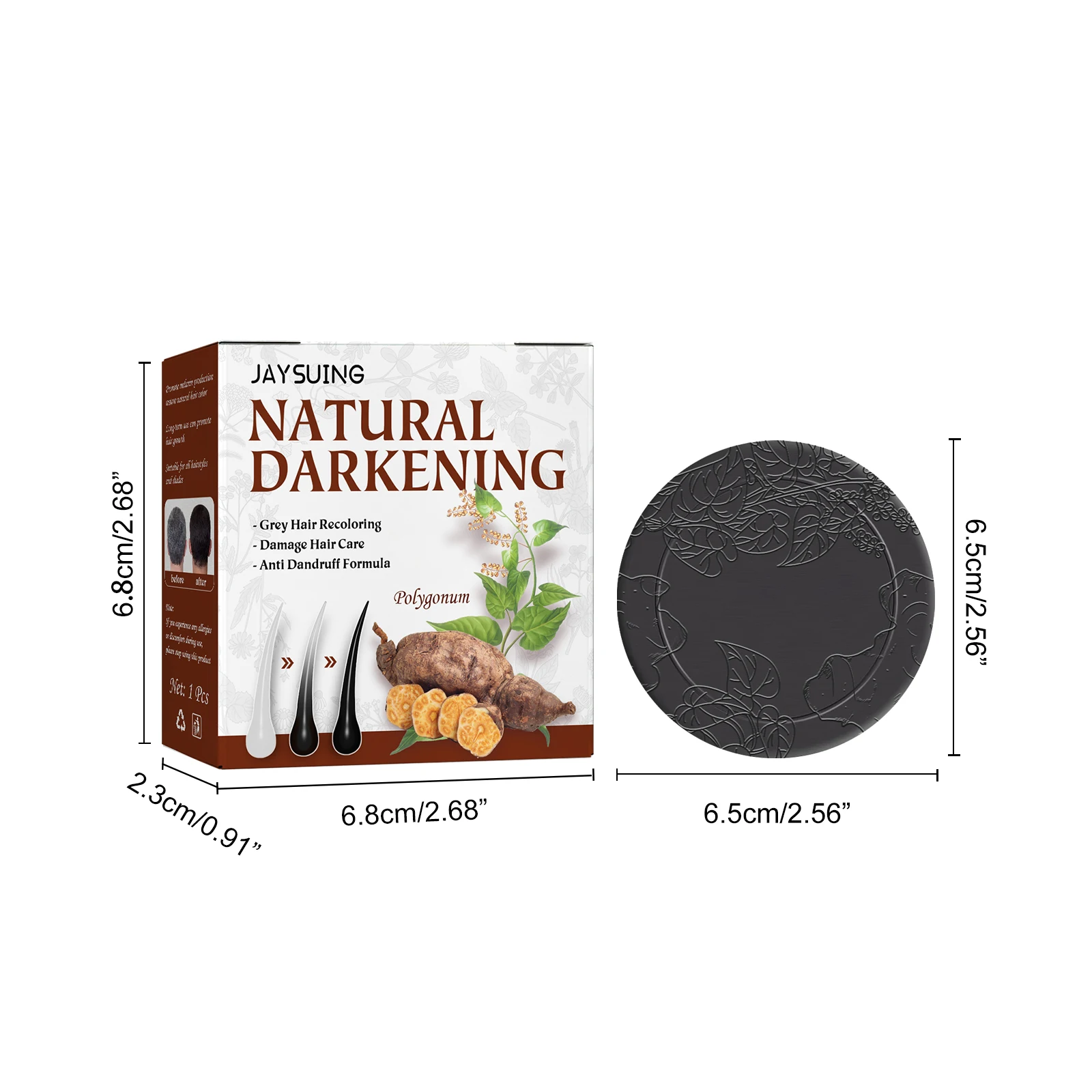 2024 Natural Polygonum multiflorum Black Hair Whitening shampoo soap