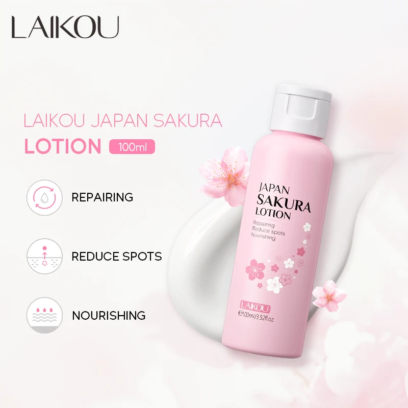 Japan Sakura Organic Body Care Brighten Whitening Moisturizing Face Lotion For Dry Skin