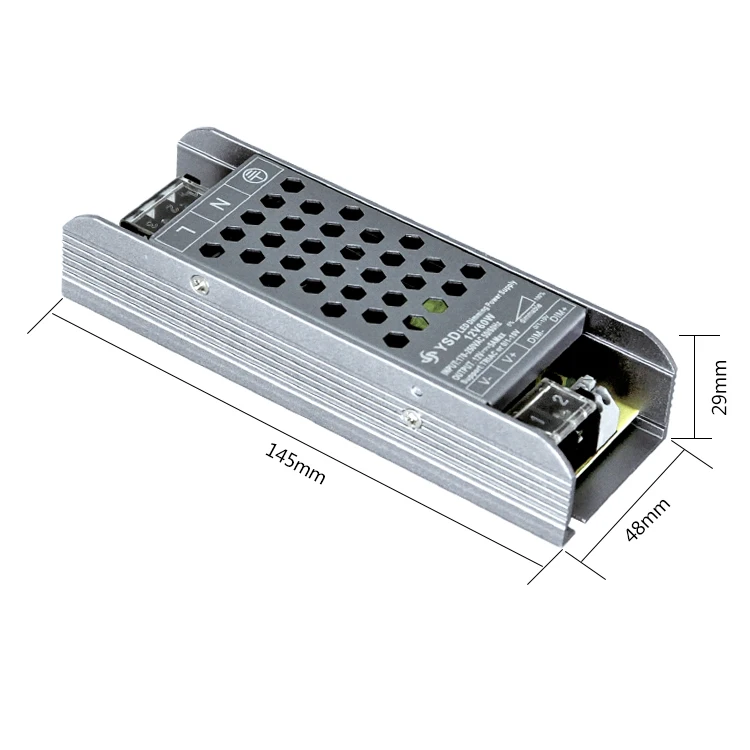 Блок питания для светодиодной ленты Slim DC 60W 12V 24V 5A