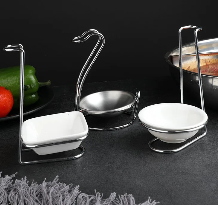 hot selling Spoon Rest Stainless Steel Pot Lid Holder Spoon Holder Lid Rest  Ladle Stand