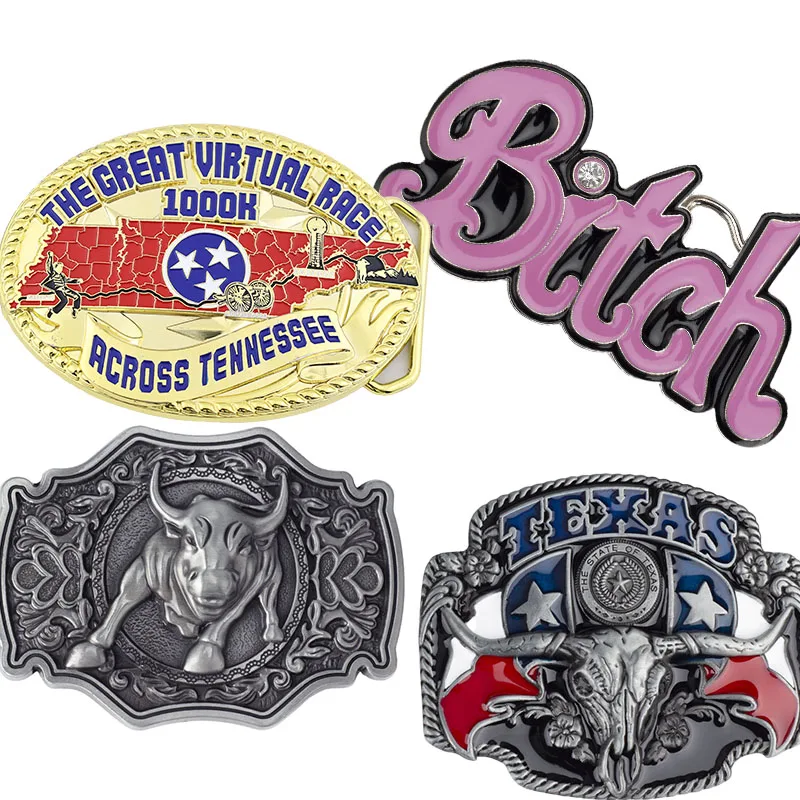 Manufacturers Free Design Metal Enamel Color 3d Belt Buckle Custom Logo Belt Buckles for Men Women