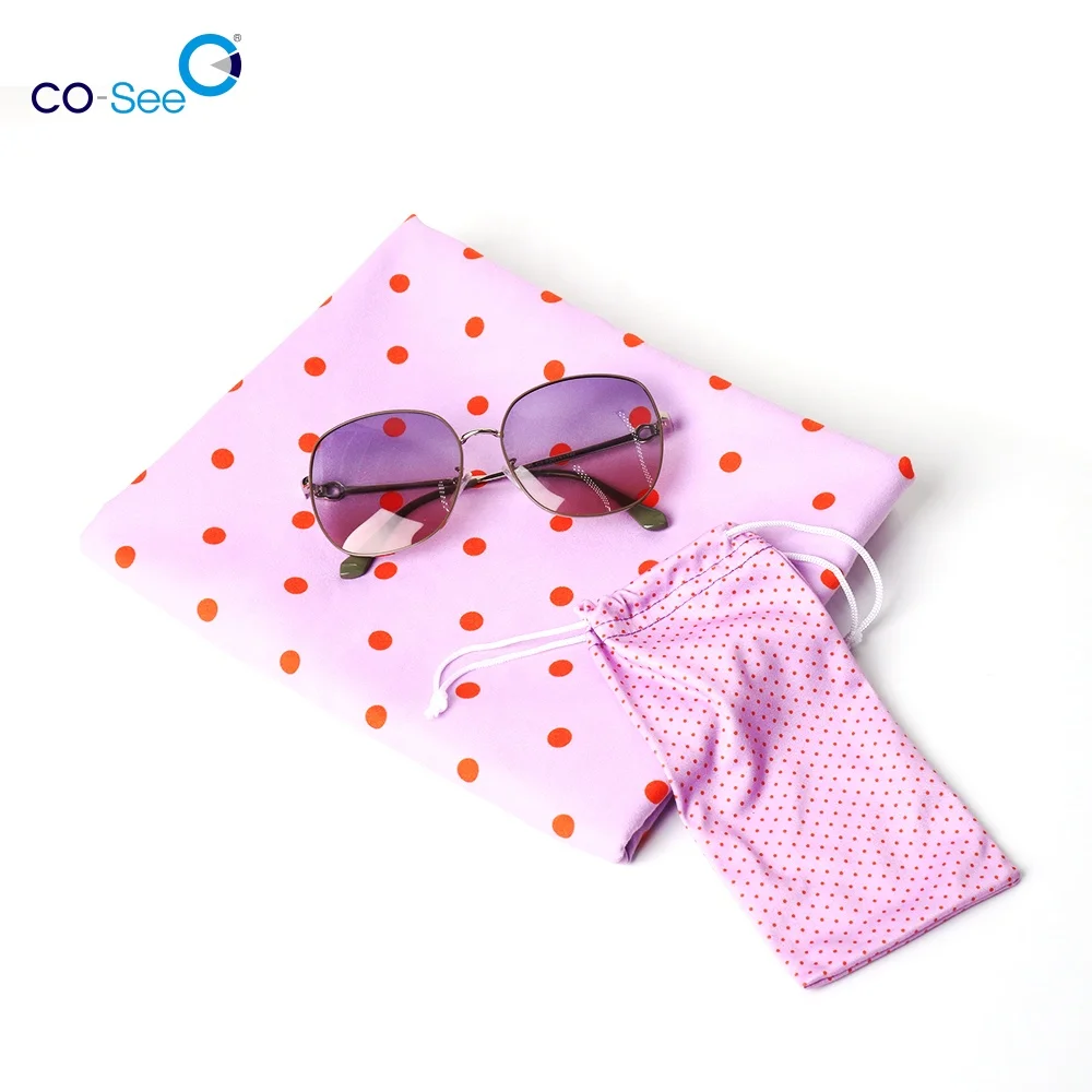 Double-sided Plush Microfiber Glasses Cleaning Cloth Large Size Lens Screen Cleaning Cloth Pouch Sublimation Full Print